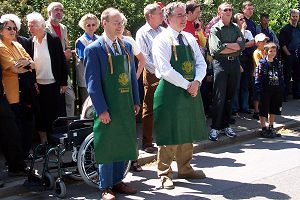 Pfarrer Borchardt und Oberbürgemeister Gerold Noerenberg