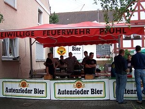 noch wenig Arbeit am Bierstand