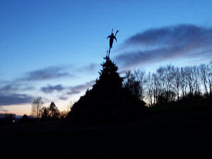 in der Abenddämmerung